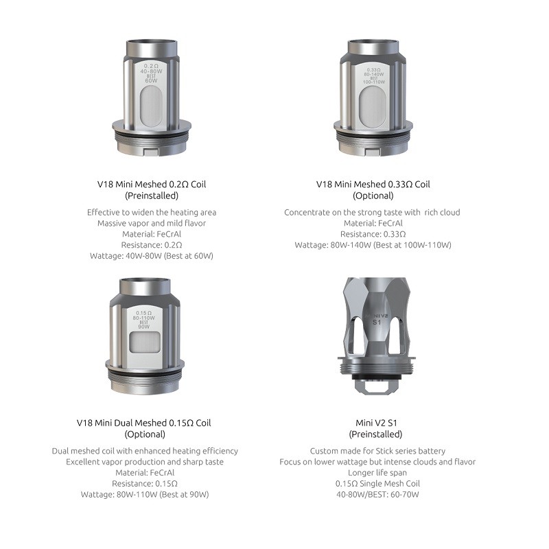 SMOK V18 MINI Mesh Coils (3pcs/pack)