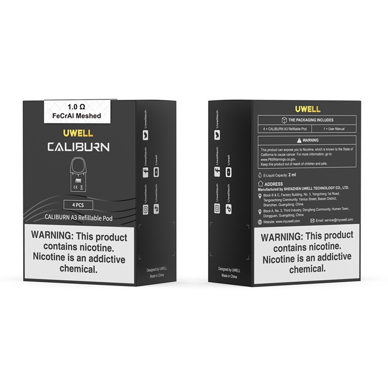 Uwell Caliburn A3/AK3 Replacement Pod Cartridge 2ml (4pcs/pack)