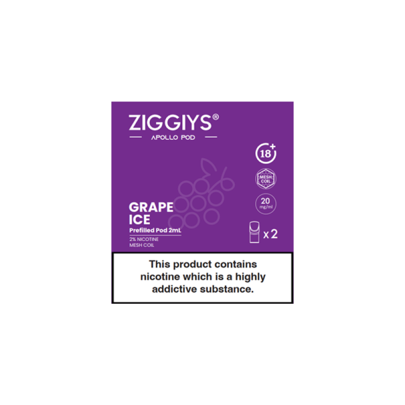 Ziggiys Apollo Pre-filled Replacement Pod Cartridge 2ml (2pcs/pack)