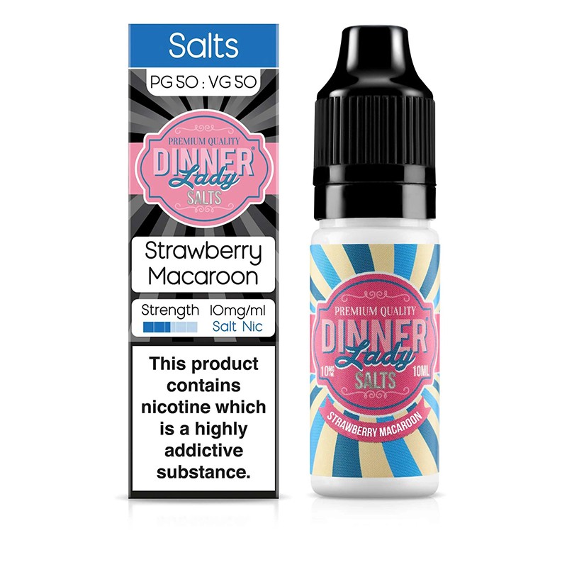 Dinner Lady Strawberry Macaroon Nicotine Salt E-Li...