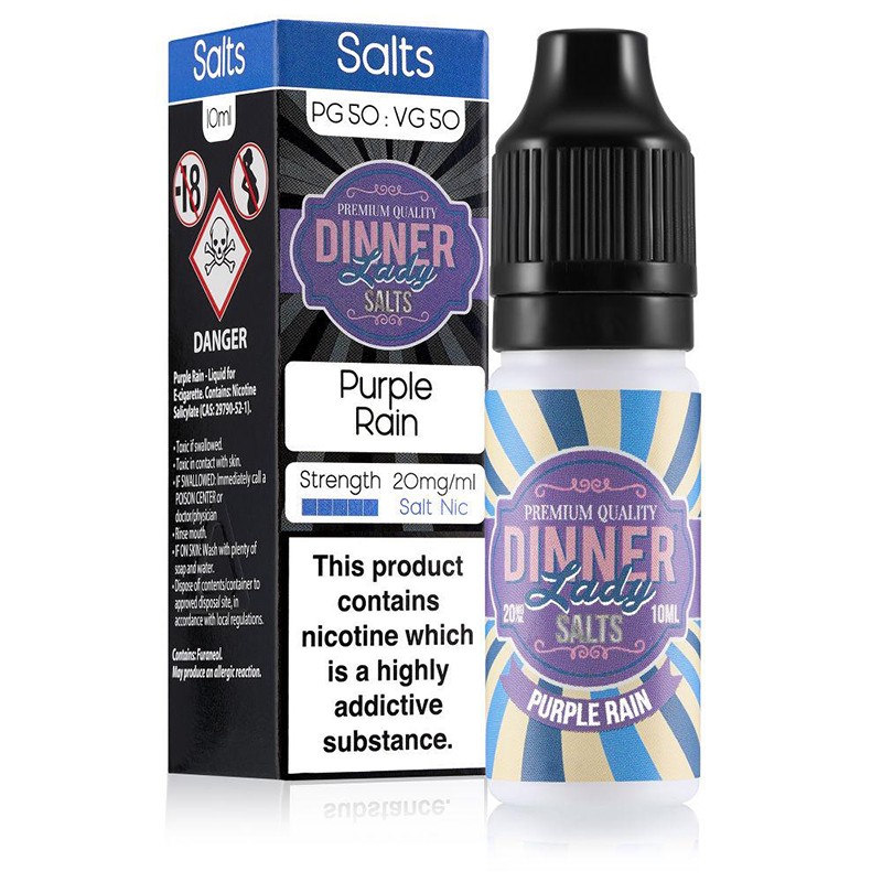 Dinner Lady Nicotine Salt Purple Rain E-Liquid 10m...