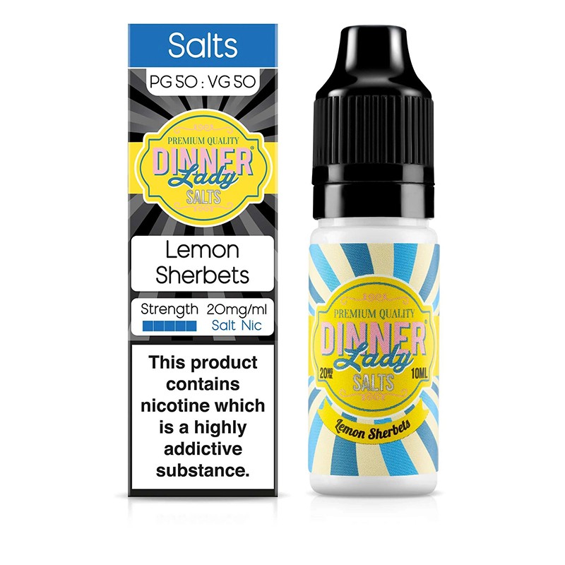 Dinner Lady Lemon Sherbets Nicotine Salt E-Liquid ...