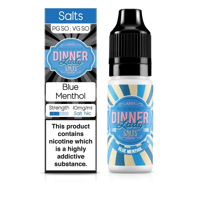 Dinner Lady Nicotine Salt Blue Menthol E-Liquid 10ml