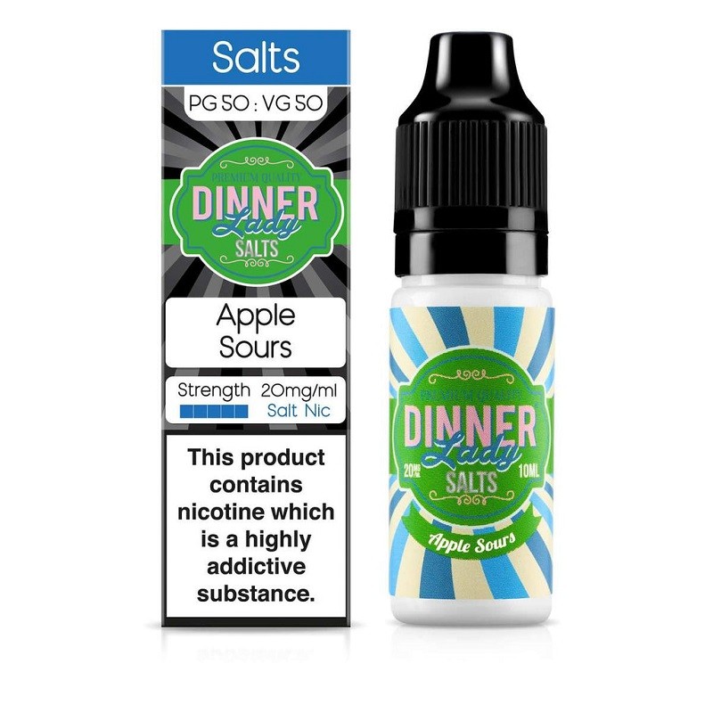 Dinner Lady Apple Sours Nicotine Salt E-liquid 10m...