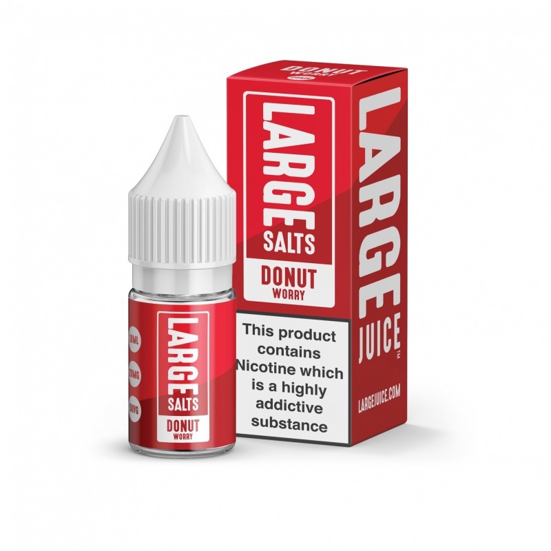 Large Juice Nicotine Salt Donut Worry E-Liquid 10m...