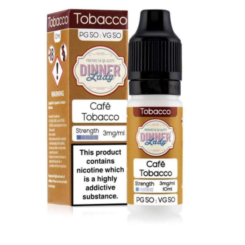 Dinner Lady Tobacco 50/50 Cafe Tobacco E-liquid 10...